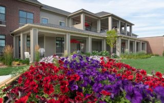 Oakleigh Macomb Senior Living close up of flower bed