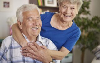 Senior couple enjoying the benefits of senior living community